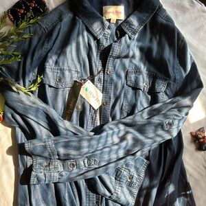 Denim Plus Size Button Down